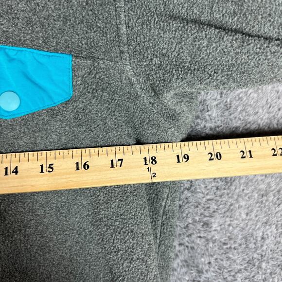 Patagonia Synchilla Sweatshirt Womens Small Gray Blue Snap T Fleece Pullover - Picture 6 of 8